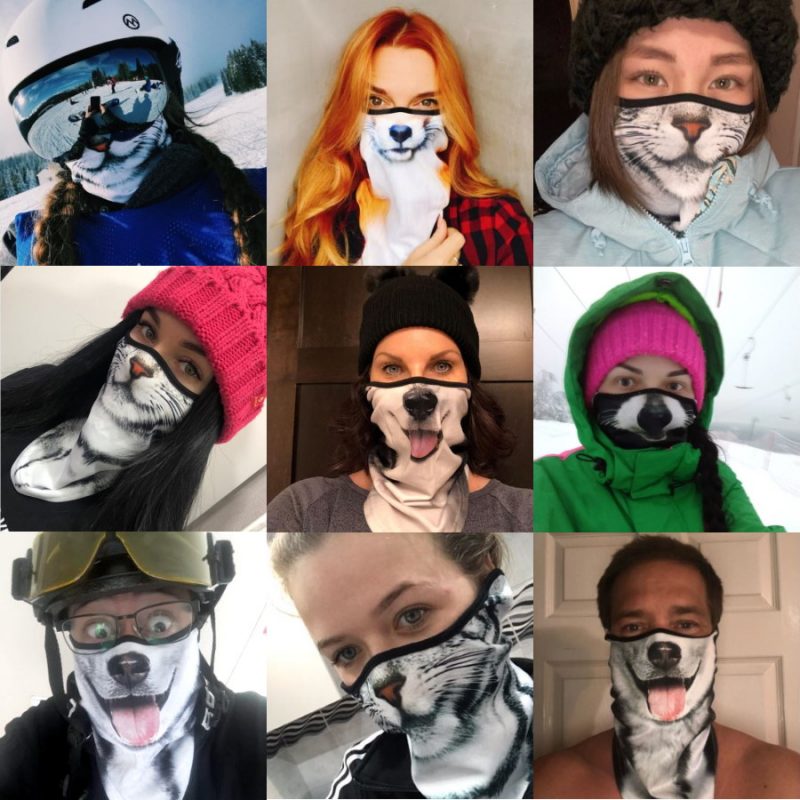 Novelty Animal Face Masks, Neck Warmer/Gaiter - DogCulture
