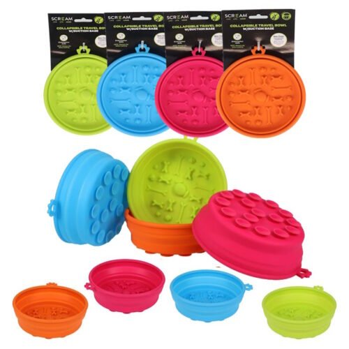 Scream Collapsible Travel Bowl_Suction base colours