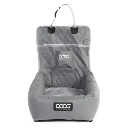 DOOG Car Travel Bed for Dogs Grey