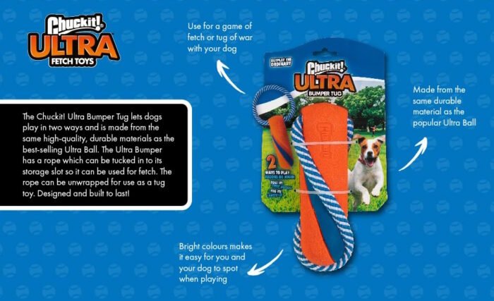 Chuckit Ultra Bumper Tug Dog Toy Features