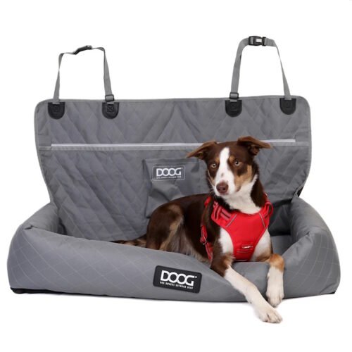 DOOG Large Car Travel Booster Seat Bed for Dogs_grey