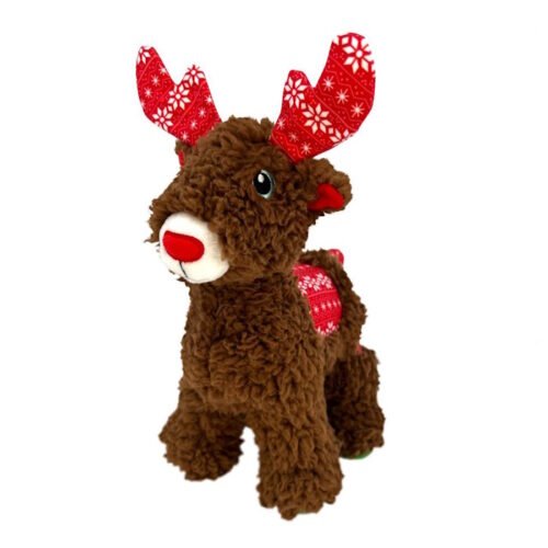 KONG Sherps Reindeer Holiday Plush Dog Toy