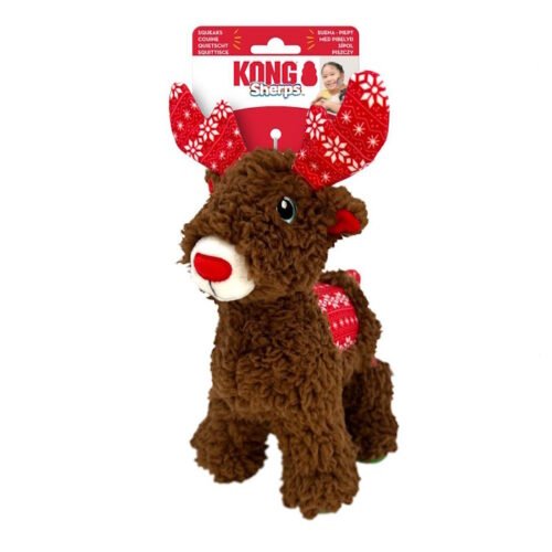 KONG Sherps Reindeer Plush Dog Toy