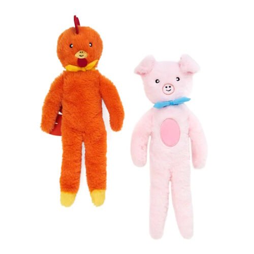 Zippy Paws Fluffy Peltz Chicken and Pig