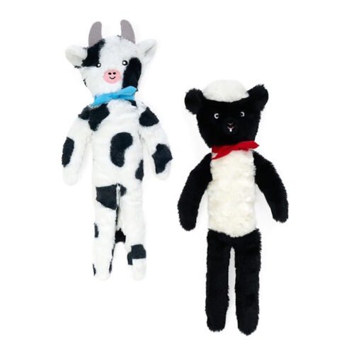 Zippy Paws Fluffy Peltz Sheep & Cow